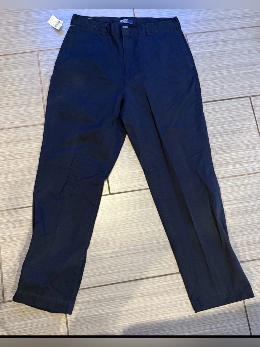 NWT Polo Ralph Lauren Philip Classic Fit Chino Pants Navy Blue 36x32 Cotton